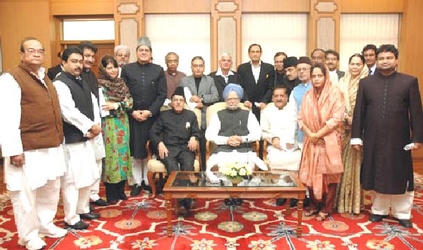 PM Dr Manmohan Singh with the Hajj Goodwill Delegation led by Prof. Saifuddin Soz in New Delhi