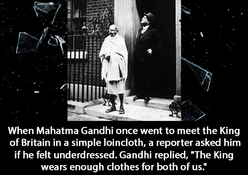 Gandhi not weraing cloths